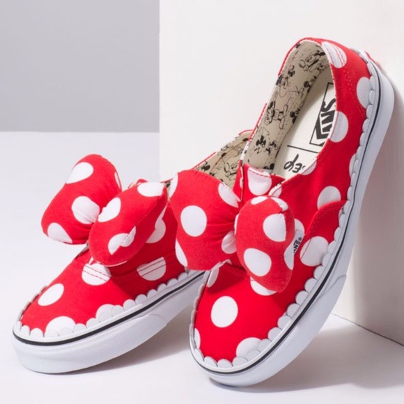 Vans Shoes - NWT Disney Mini Mouse Bow Vans size 10